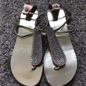 Giuseppe Zanotti gold sandals size 6.5